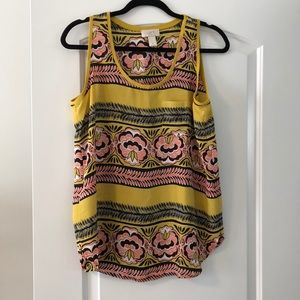 Flowy Mustard Sleeveless Loft Top